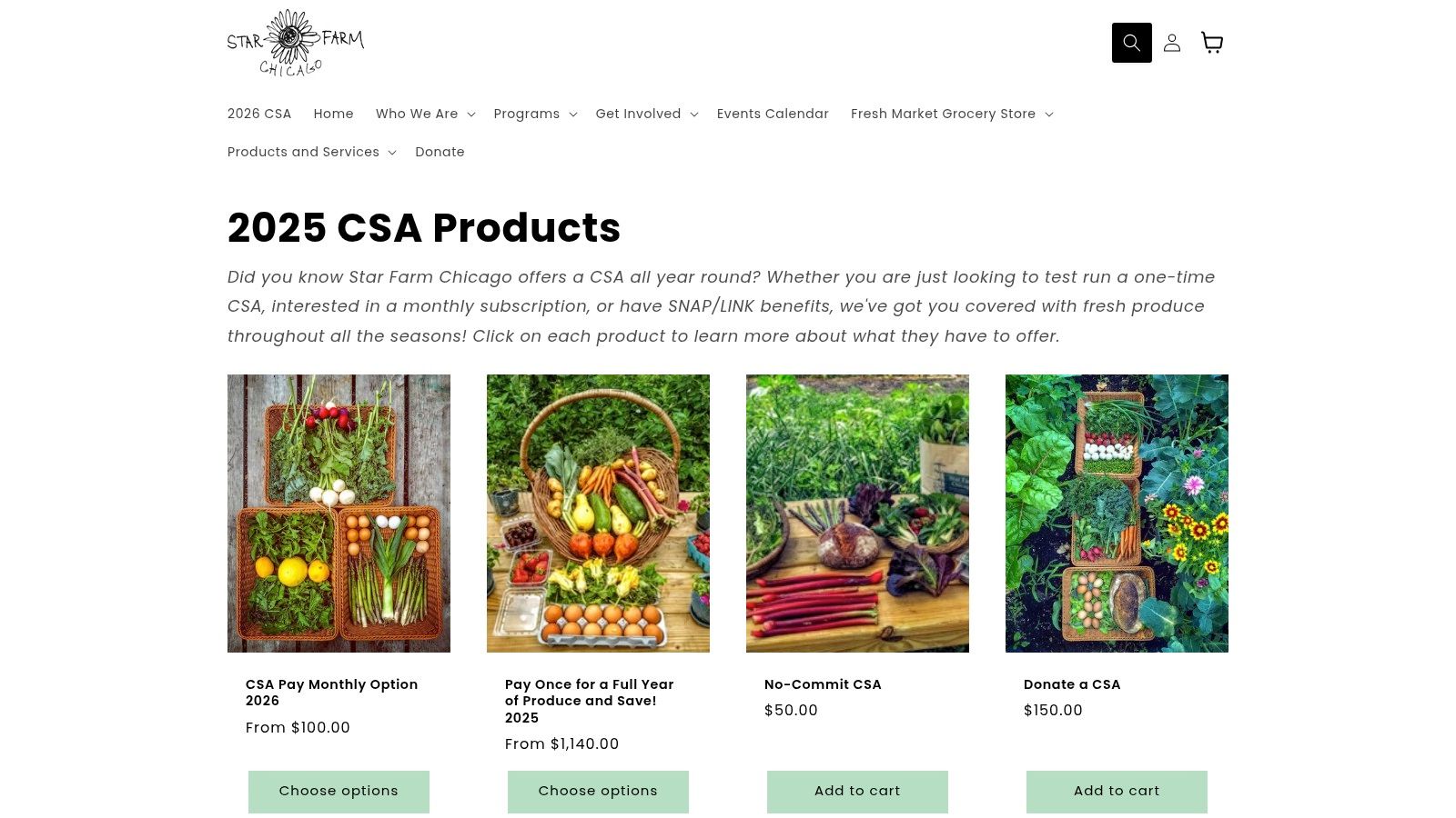 Star Farm Chicago – Year‑Round CSA (Back of the Yards)