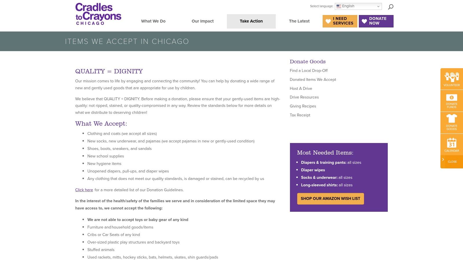 Cradles to Crayons Chicago