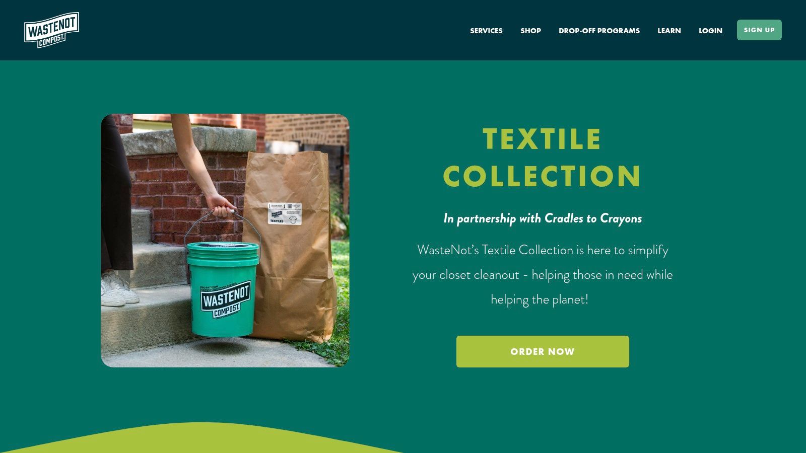 WasteNot Compost – Textile Collection (with Cradles to Crayons partnership)