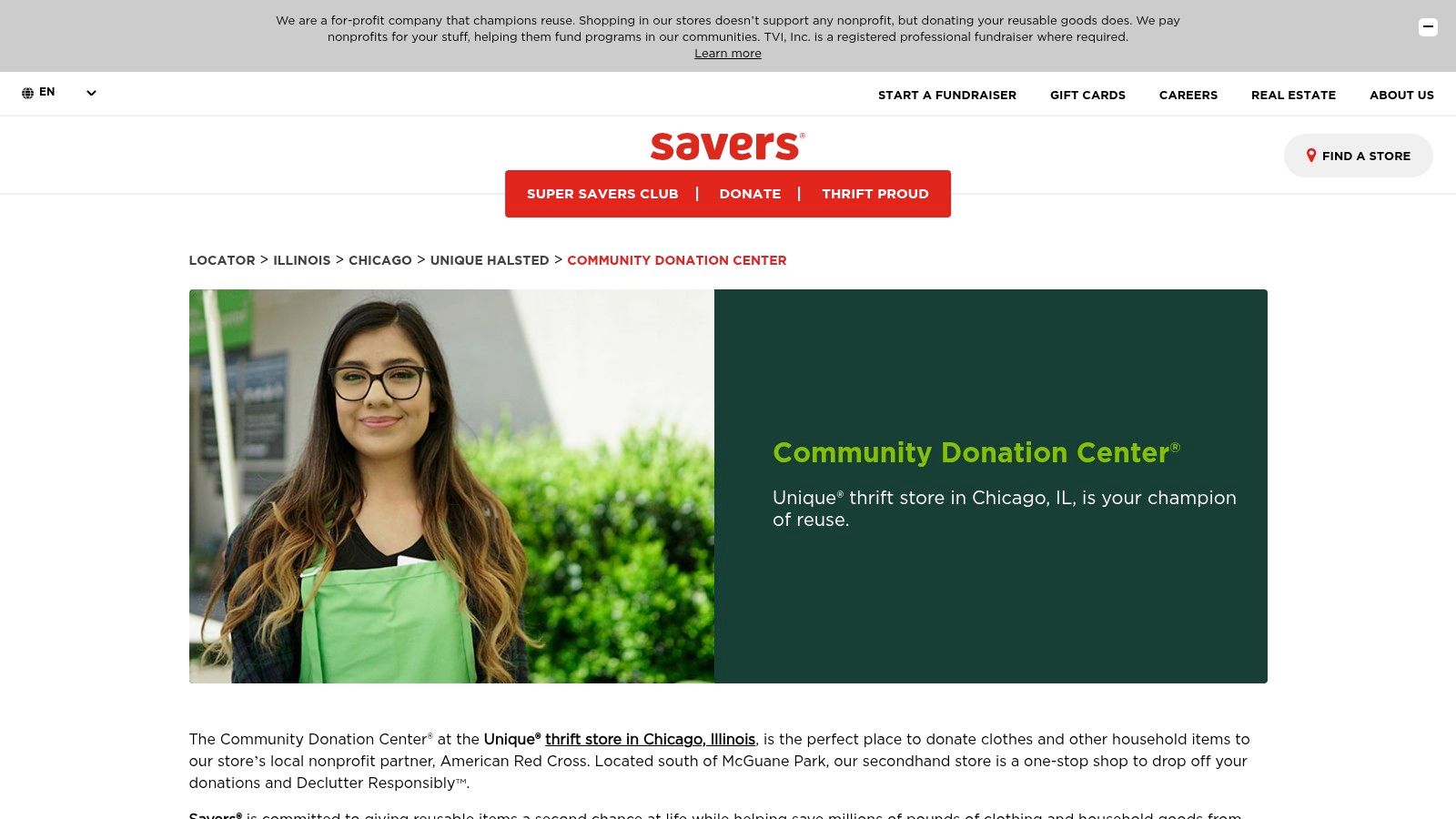 Unique Thrift (Savers / Community Donation Centers)