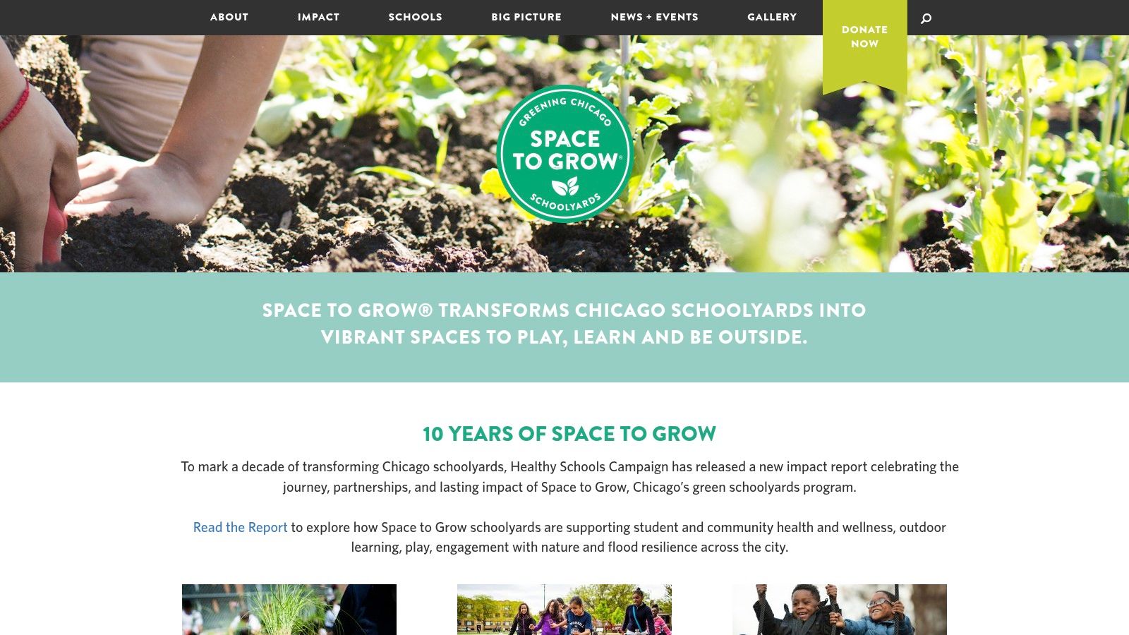 Space to Grow – Chicago Green Schoolyards (CPS partnership program)