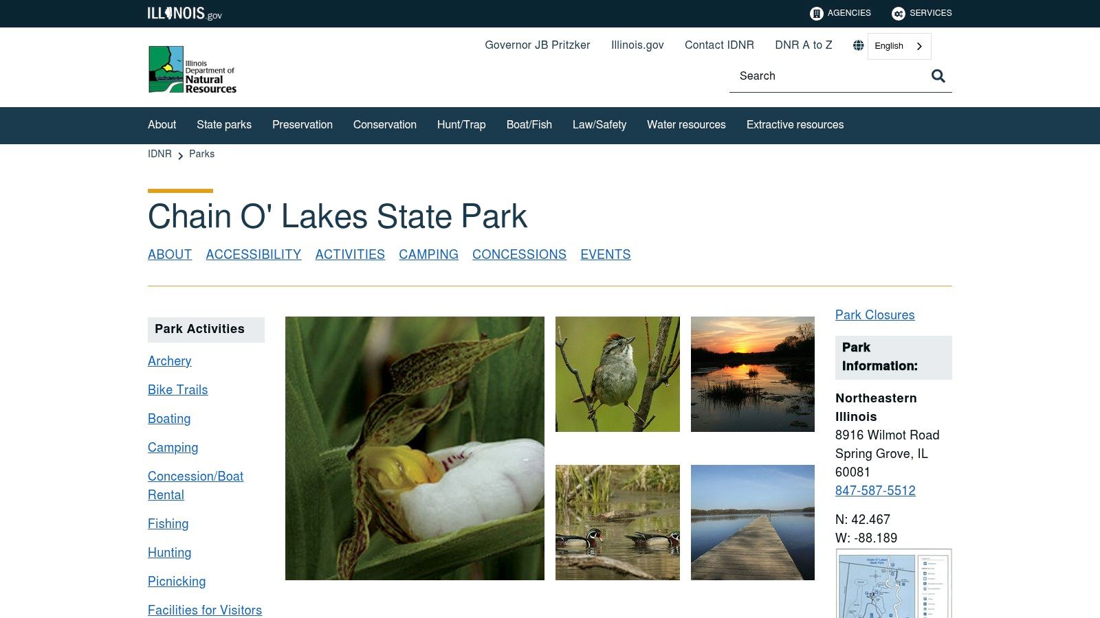 Chain O' Lakes State Park