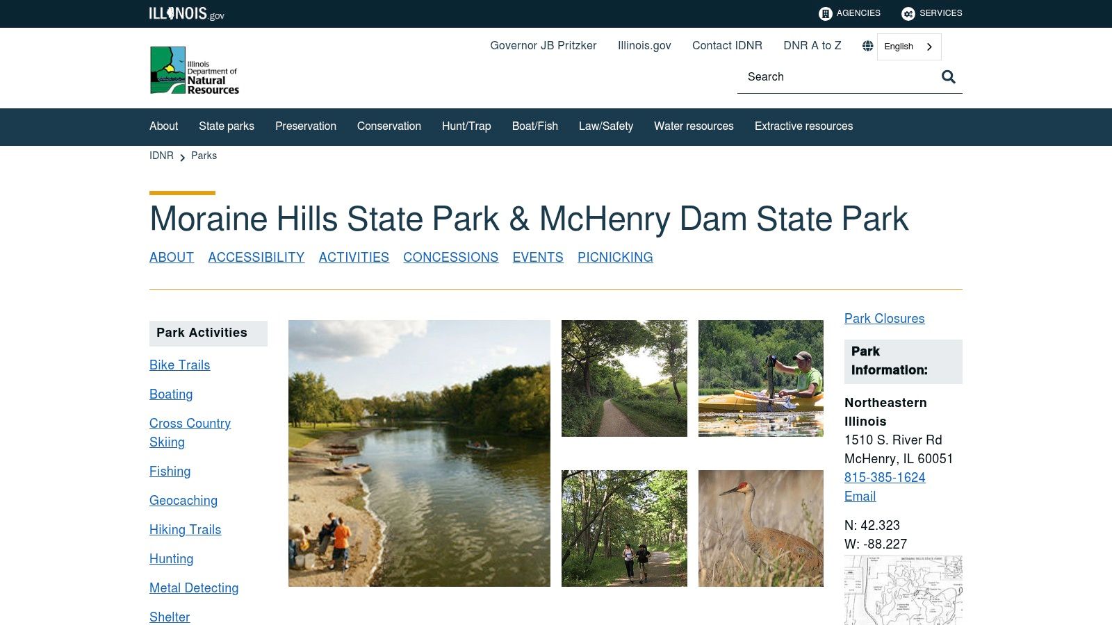 Moraine Hills State Park & McHenry Dam State Park