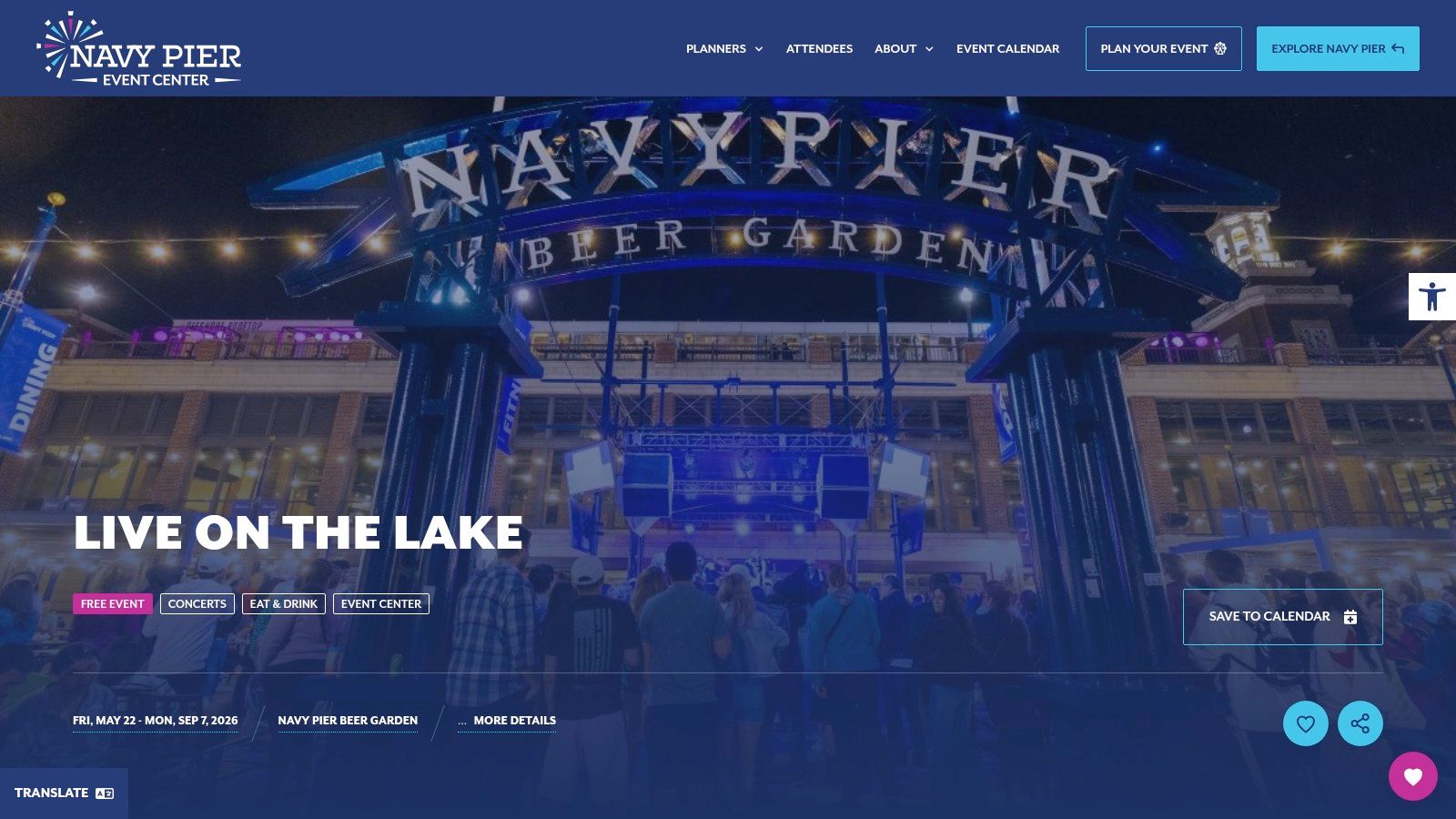 Live on the Lake! (Navy Pier Beer Garden)