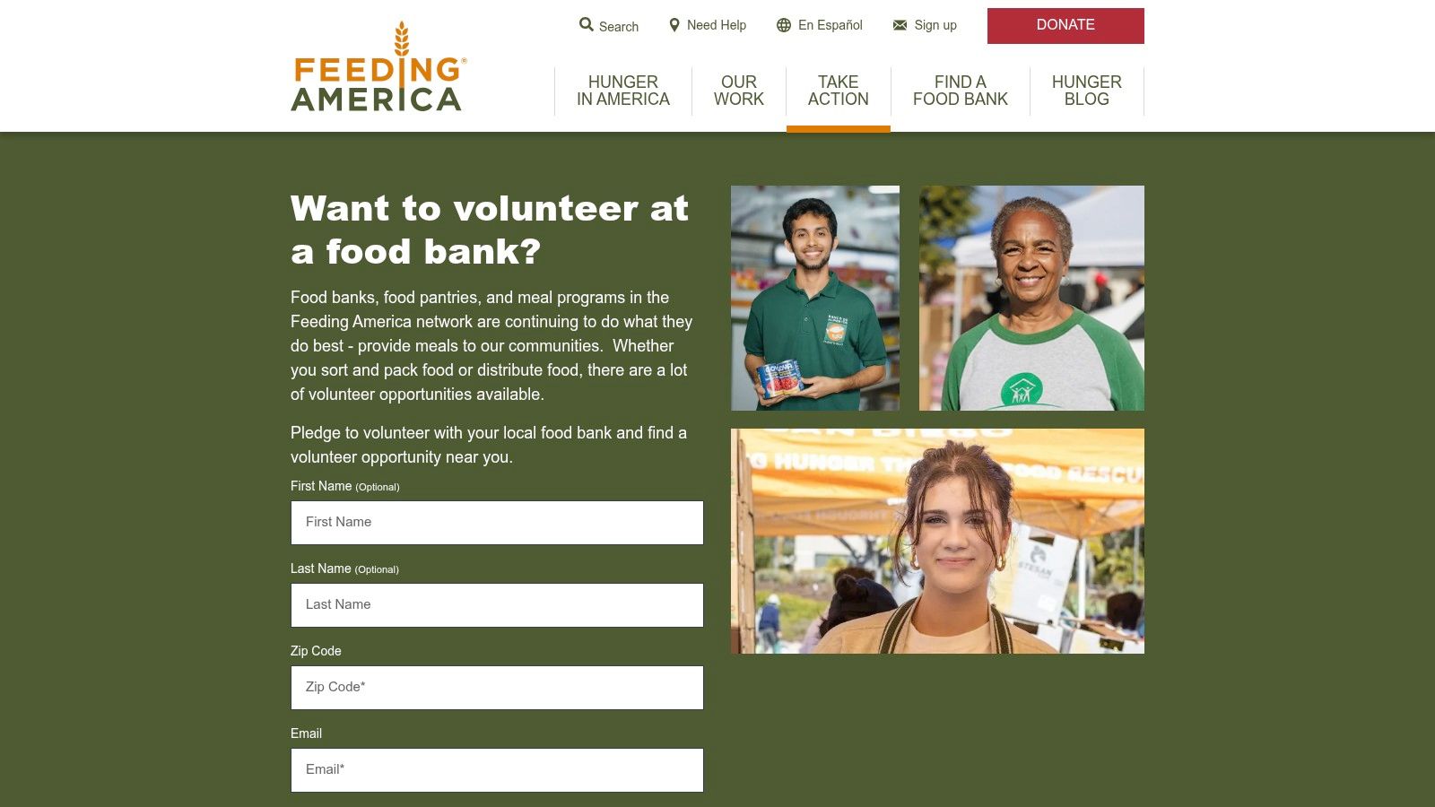 Feeding America, Food Banks and Pantries Network