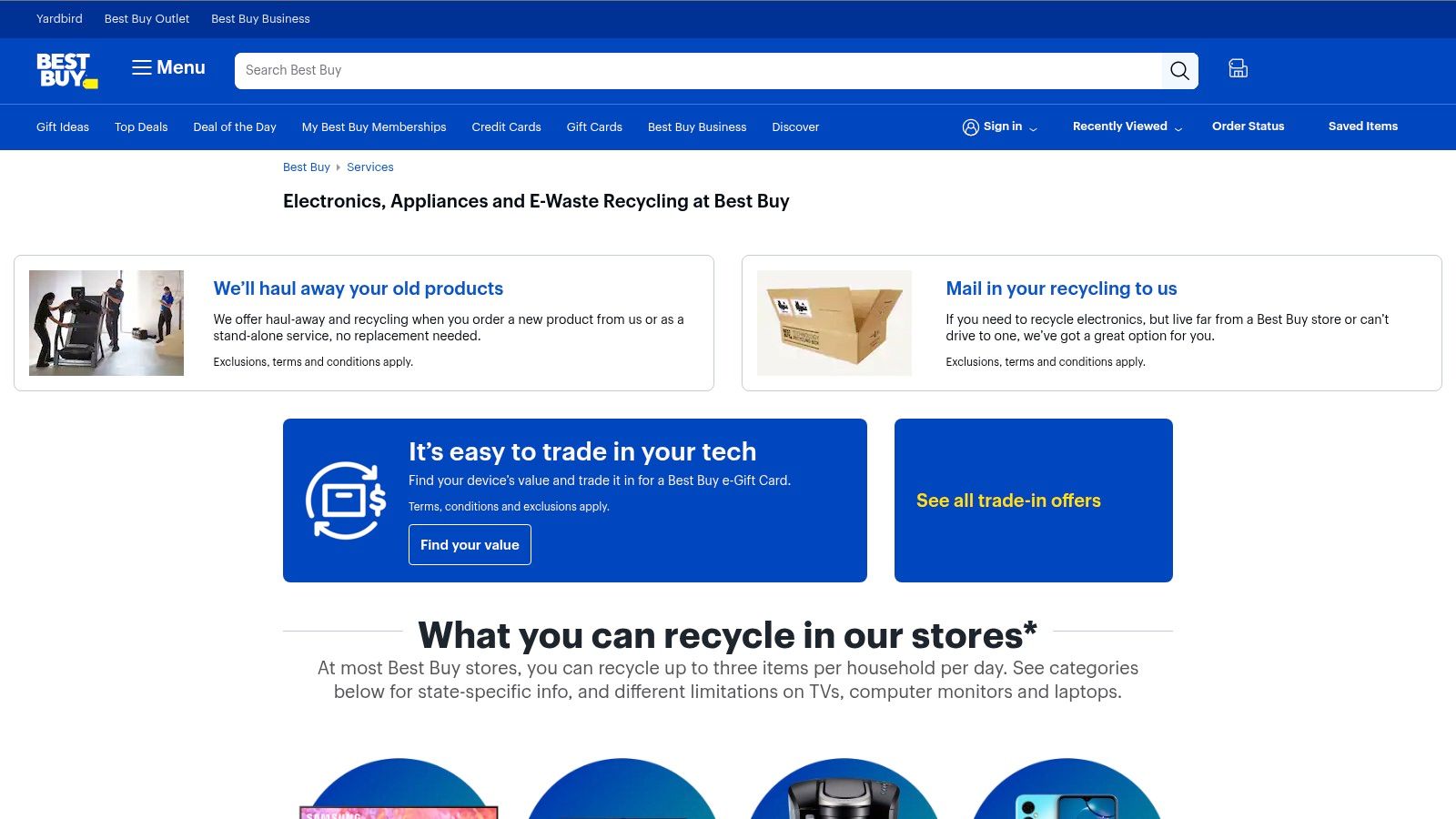 Best Buy Electronics & Appliances Recycling
