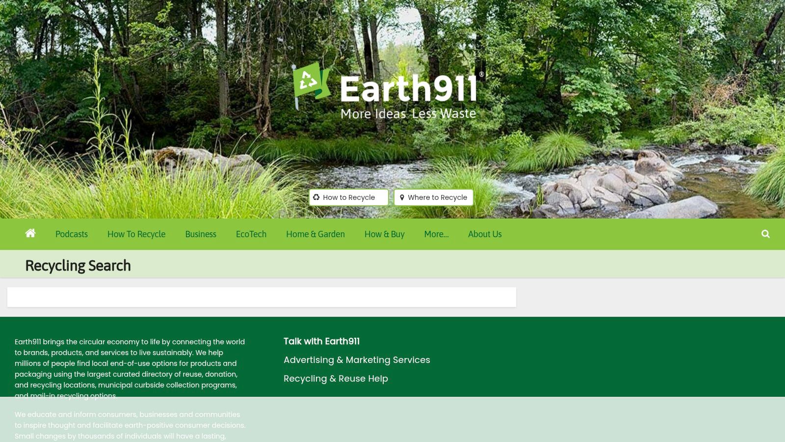 Earth911 Recycling Search