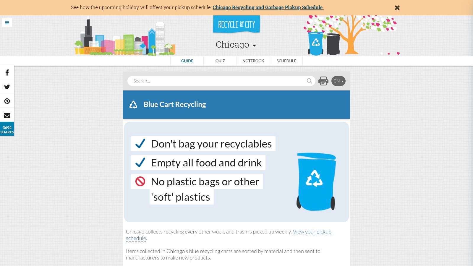 Recycle By City Chicago