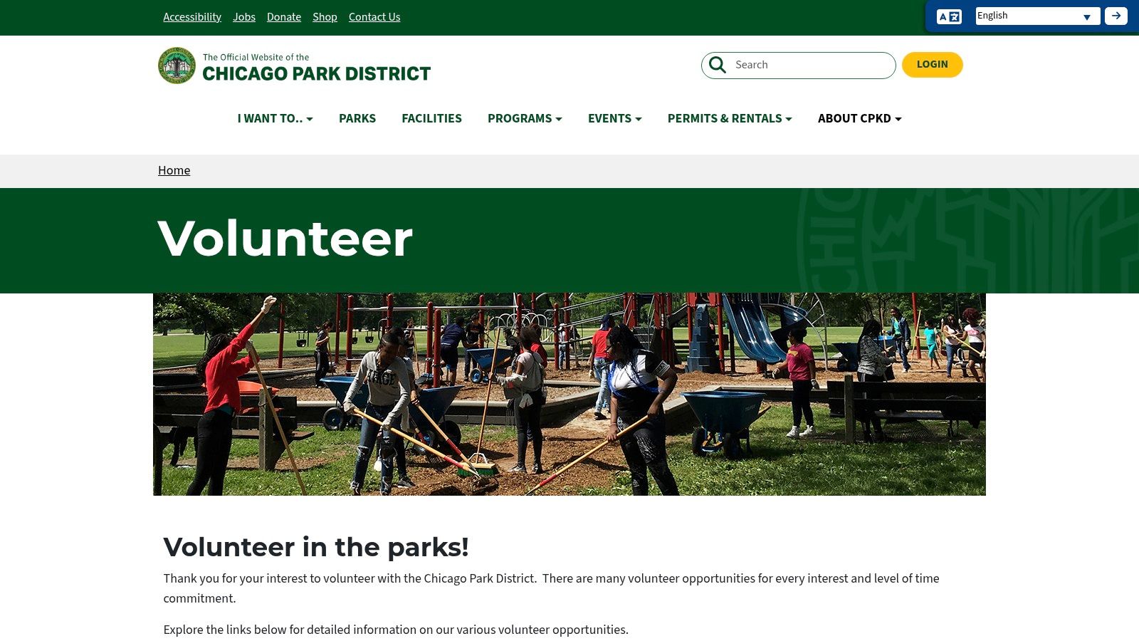 Chicago Park District – Natural Areas Community Stewardship Days
