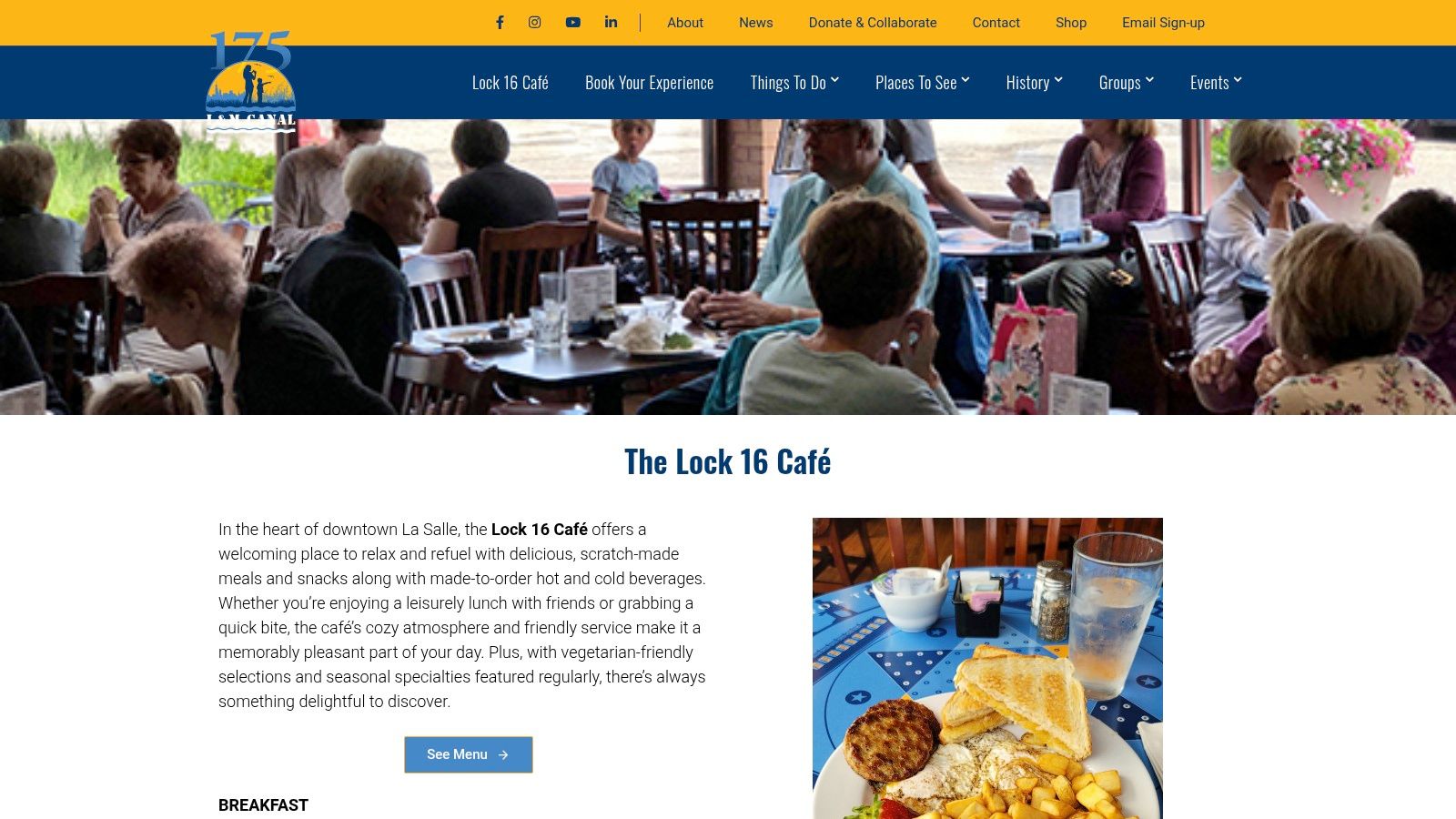 I&M Canal Visitor Center + Lock 16 Café