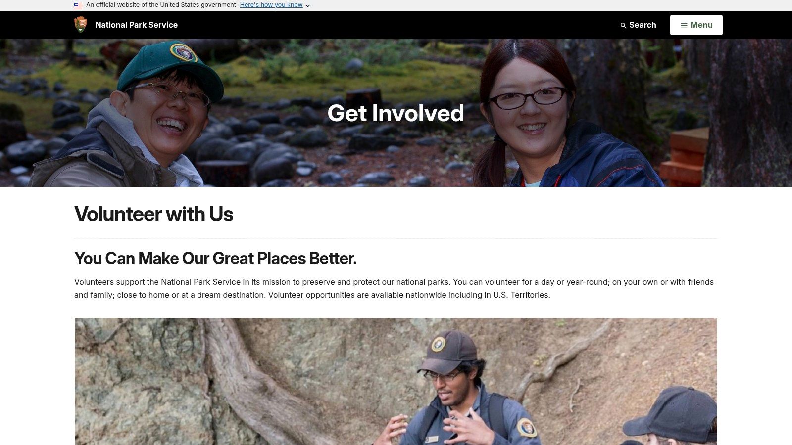 National Park Service – Volunteers‑In‑Parks (VIP)